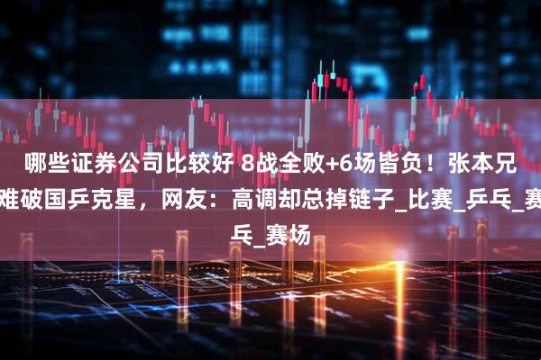 哪些证券公司比较好 8战全败+6场皆负！张本兄妹难破国乒克星，网友：高调却总掉链子_比赛_乒乓_赛场
